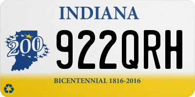 IN license plate 922QRH