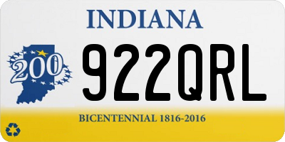 IN license plate 922QRL