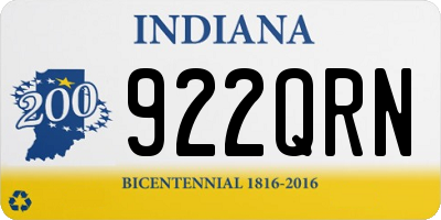 IN license plate 922QRN