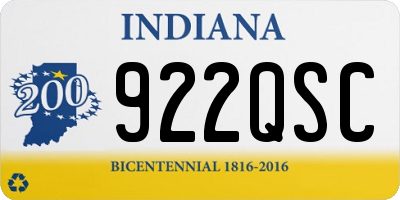 IN license plate 922QSC