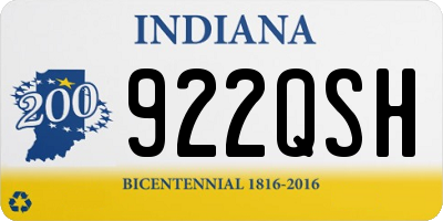 IN license plate 922QSH