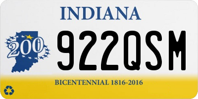IN license plate 922QSM