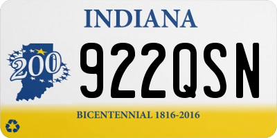 IN license plate 922QSN