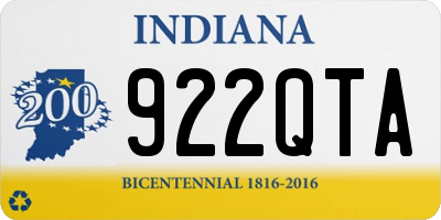 IN license plate 922QTA