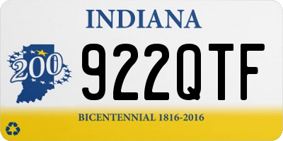 IN license plate 922QTF