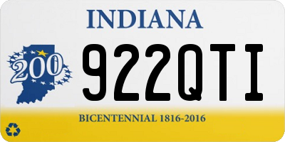 IN license plate 922QTI