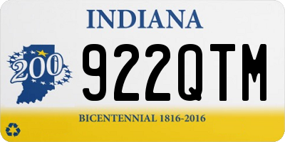 IN license plate 922QTM