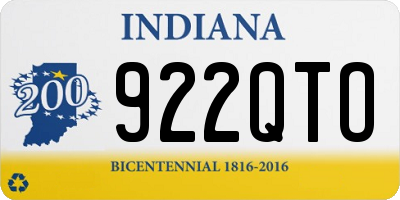 IN license plate 922QTO