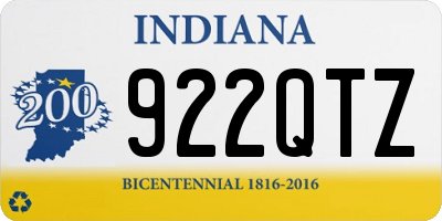 IN license plate 922QTZ