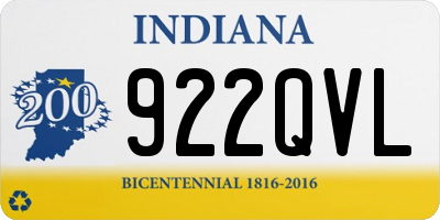 IN license plate 922QVL