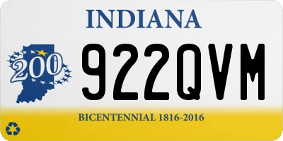 IN license plate 922QVM
