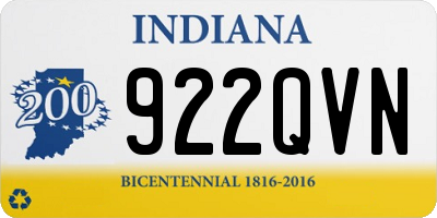 IN license plate 922QVN