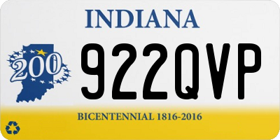 IN license plate 922QVP