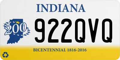 IN license plate 922QVQ