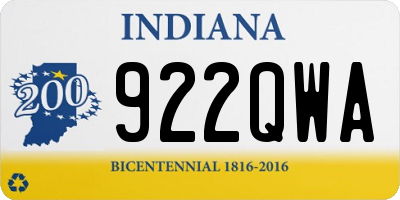 IN license plate 922QWA