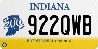 IN license plate 922QWB