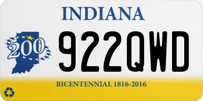 IN license plate 922QWD