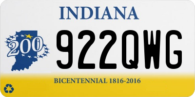 IN license plate 922QWG