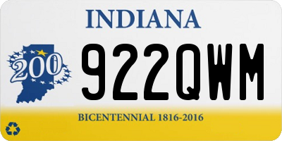 IN license plate 922QWM