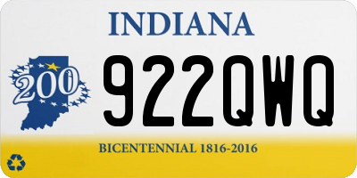IN license plate 922QWQ
