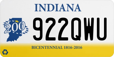IN license plate 922QWU