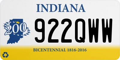 IN license plate 922QWW