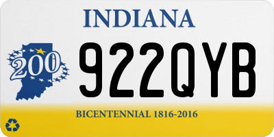 IN license plate 922QYB