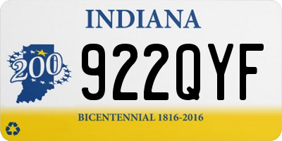 IN license plate 922QYF