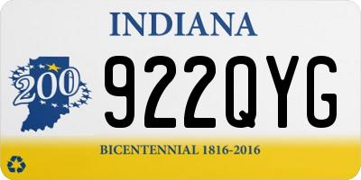 IN license plate 922QYG