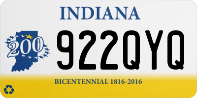 IN license plate 922QYQ