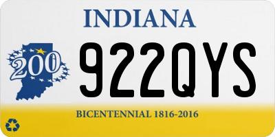IN license plate 922QYS