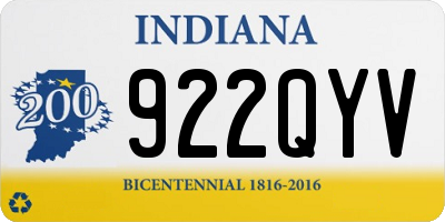 IN license plate 922QYV