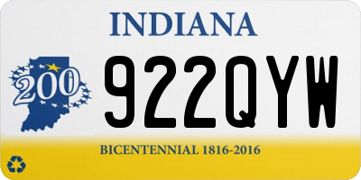 IN license plate 922QYW