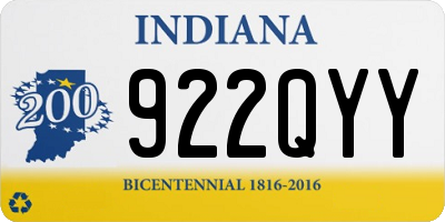 IN license plate 922QYY