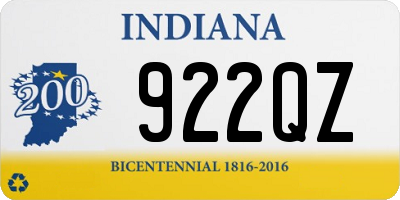IN license plate 922QZ