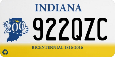 IN license plate 922QZC