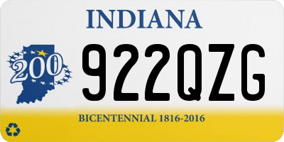 IN license plate 922QZG