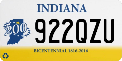 IN license plate 922QZU