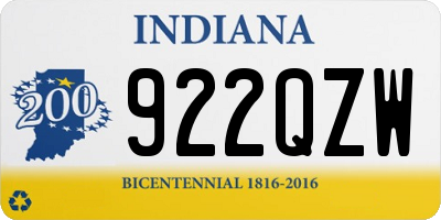 IN license plate 922QZW