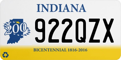 IN license plate 922QZX