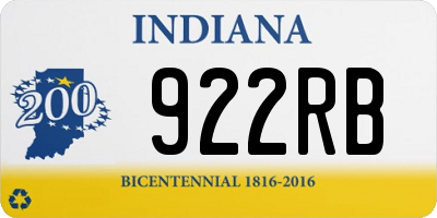 IN license plate 922RB