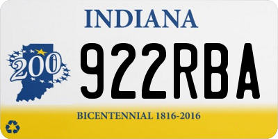 IN license plate 922RBA
