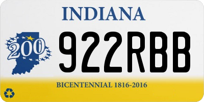 IN license plate 922RBB