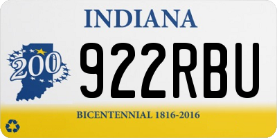 IN license plate 922RBU