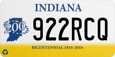 IN license plate 922RCQ