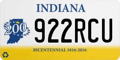 IN license plate 922RCU