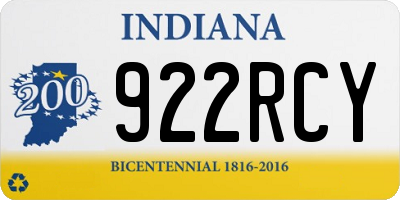 IN license plate 922RCY