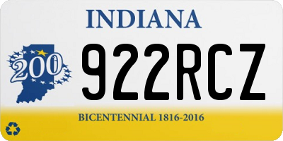 IN license plate 922RCZ