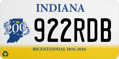 IN license plate 922RDB