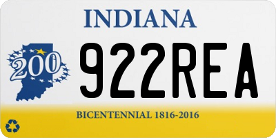 IN license plate 922REA